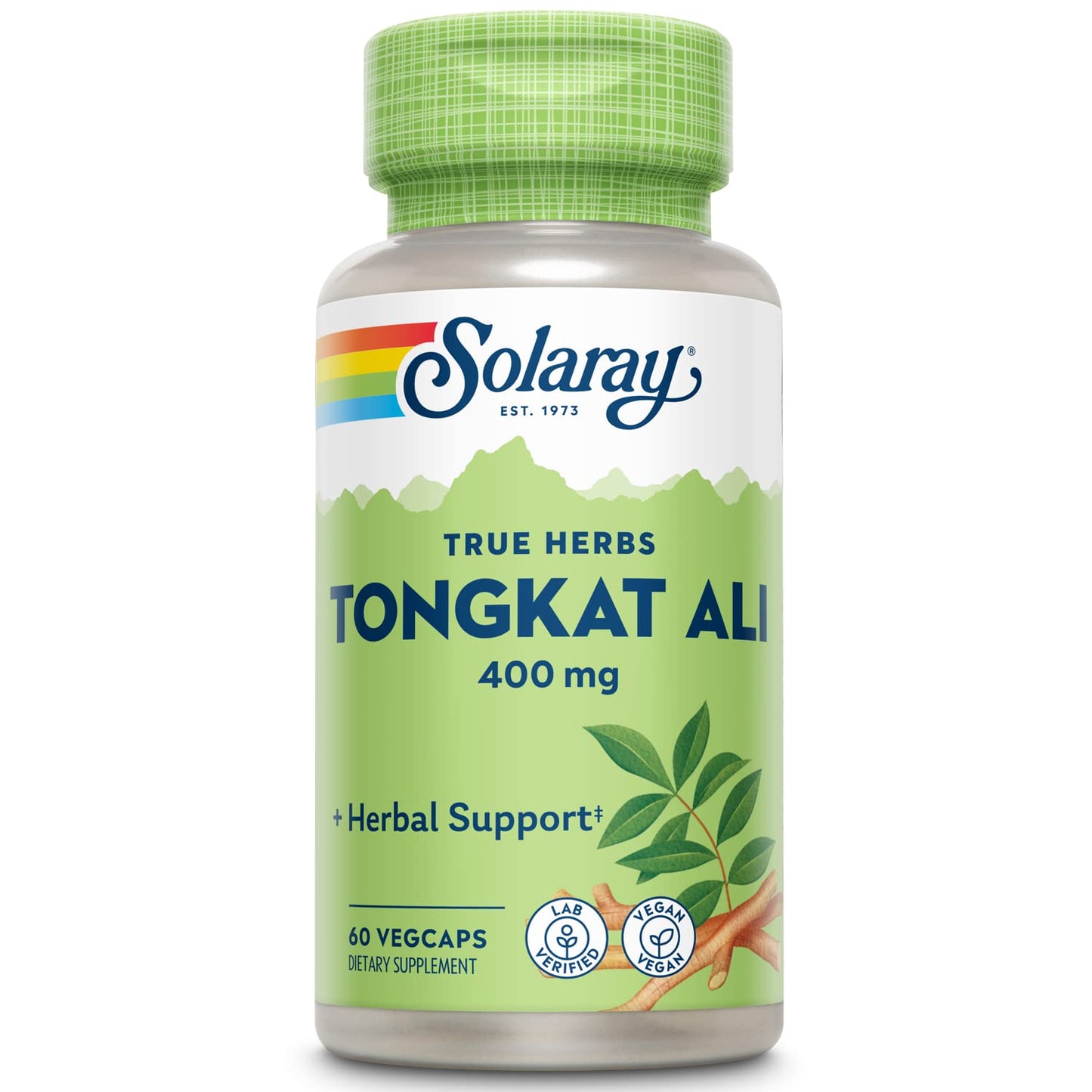 SOLARAY Tongkat Ali 400 mg - Longjack Tongkat Ali for Men - Herbal Support for Men's Health and Vitality - Vegan, Non-GMO, Lab Verified - 180 Servings, 180 VegCaps - PrimeBioHealth - canada supplements