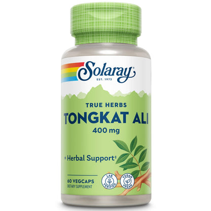 SOLARAY Tongkat Ali 400 mg - Longjack Tongkat Ali for Men - Herbal Support for Men's Health and Vitality - Vegan, Non-GMO, Lab Verified - 180 Servings, 180 VegCaps - PrimeBioHealth - canada supplements