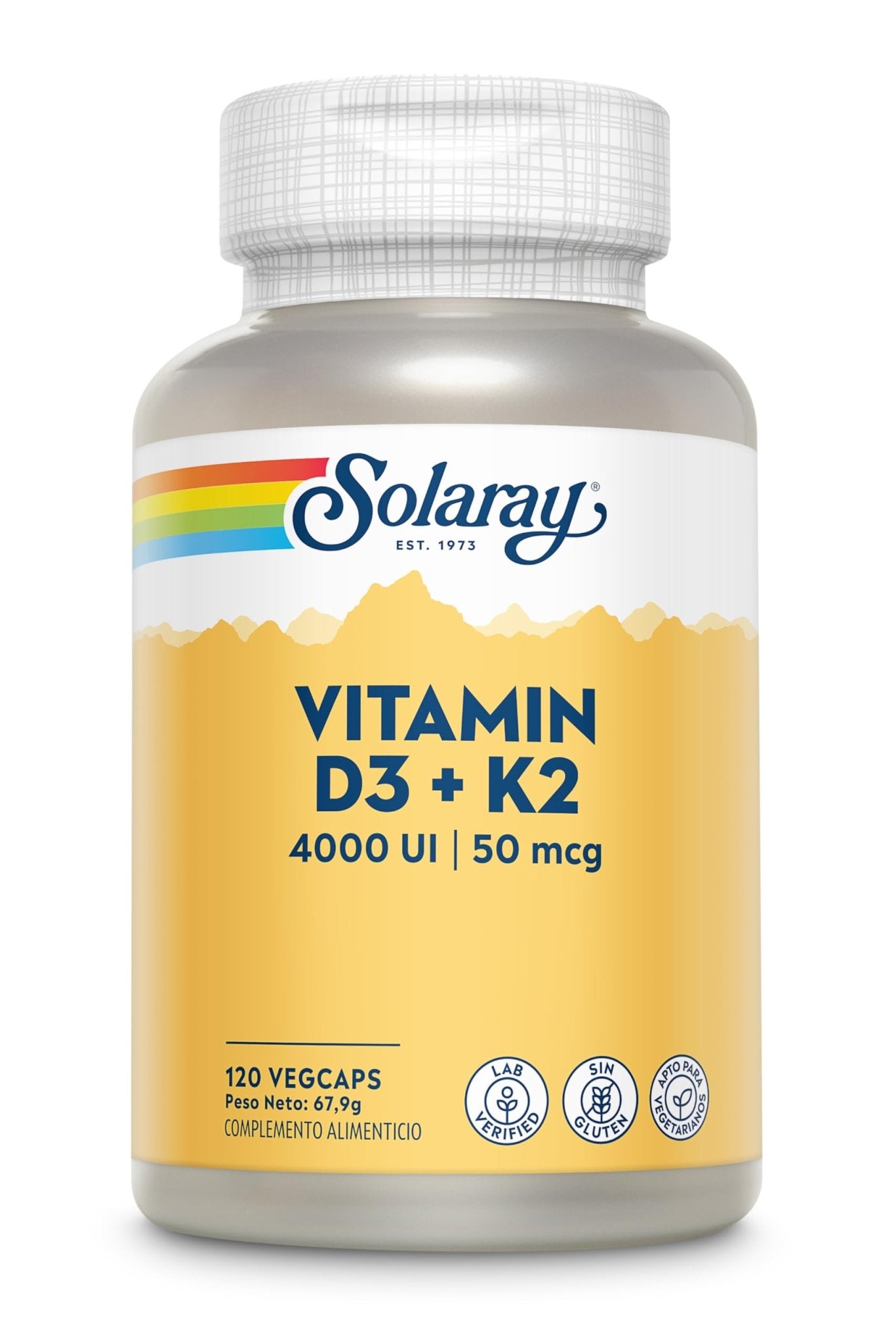 SOLARAY Vitamin D3 K2 - Bone Health and Immune Support Supplement - With 5000 IU Vitamin D as Vit D3 and 50 mcg Vitamin K2 as Menoquinone MK7, Made Without Soy, 60-Day Guarantee, 120 Serv, 120 VegCaps - PrimeBioHealth - canada supplements