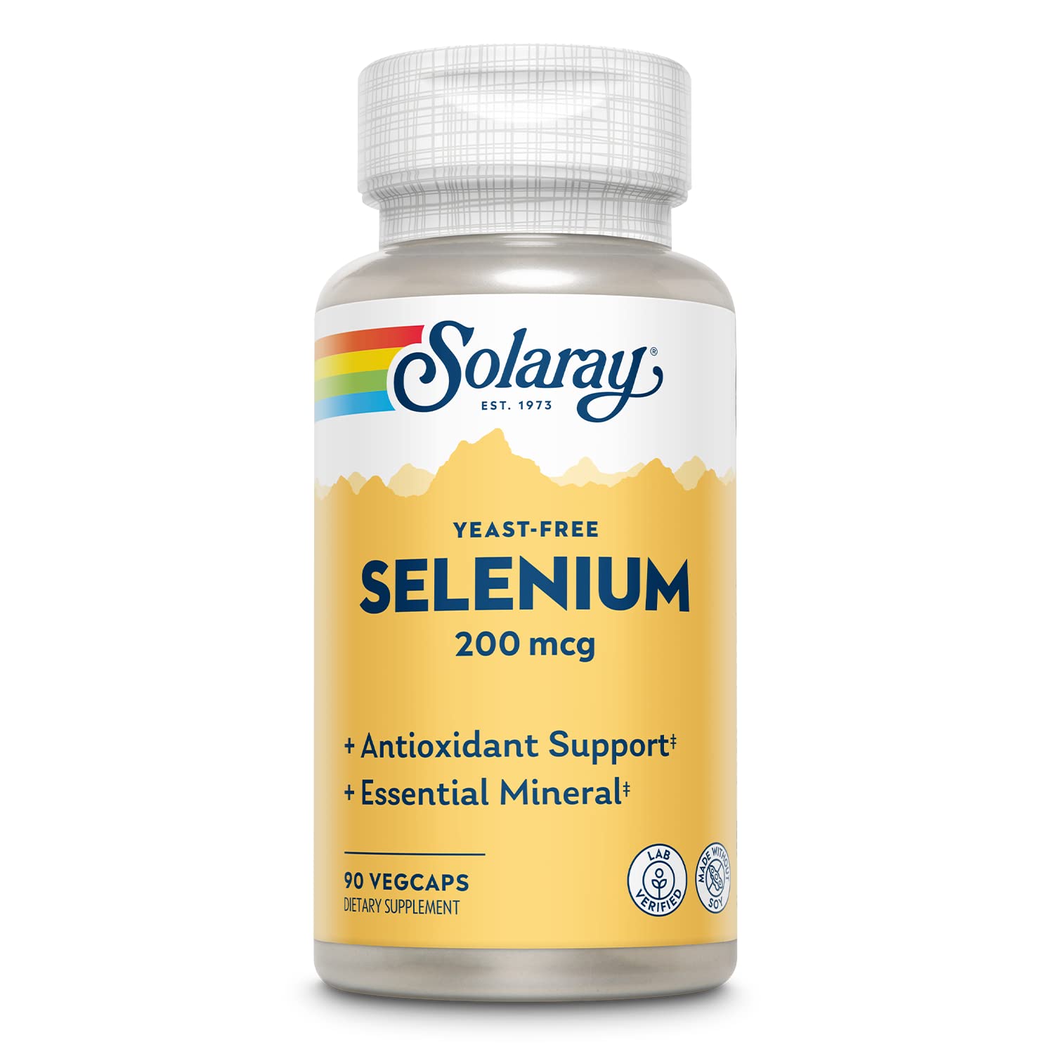 Solaray Yeast Free Selenium 200mcg, Selenium Capsules for Healthy Thyroid Function & Immune Support, High Absorption Supplement, Vegan, 90 Servings, 90 VegCaps - PrimeBioHealth - canada supplements