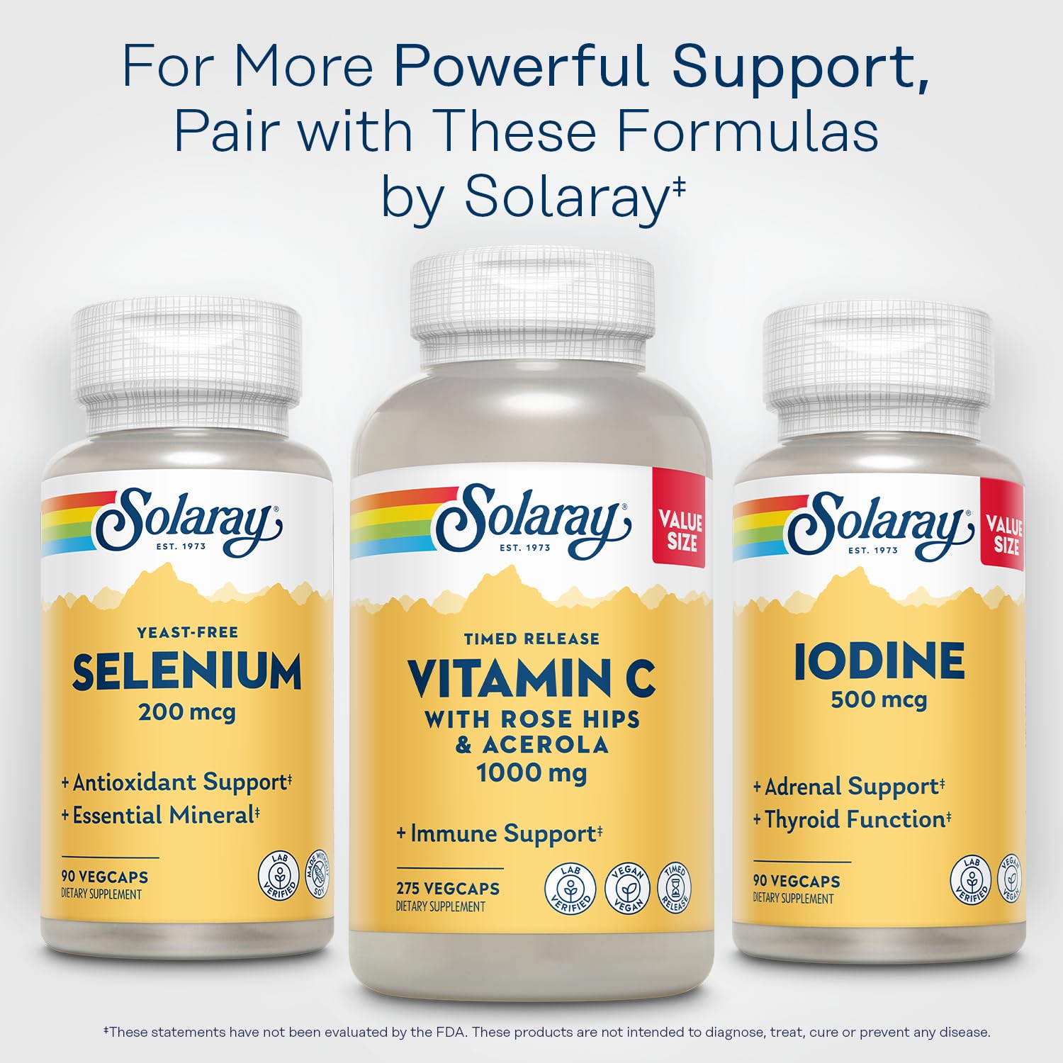 Solaray Yeast Free Selenium 200mcg, Selenium Capsules for Healthy Thyroid Function & Immune Support, High Absorption Supplement, Vegan, 90 Servings, 90 VegCaps - PrimeBioHealth - canada supplements