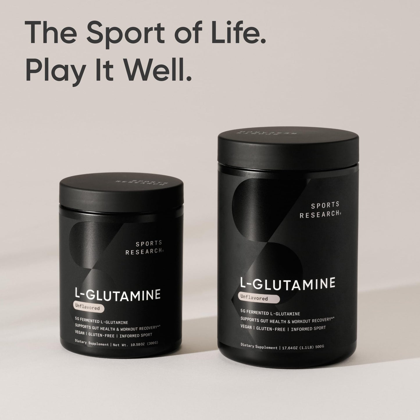 Sports Research L-Glutamine - Workout Recovery, Immune Health & Gut Health Support - 5 G Per Serving - 10.58 Oz - PrimeBioHealth - canada supplements
