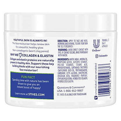 St. Ives Face Moisturizer Cream, Collagen and Elastin, Renewing Facial Moisturizer for Women, Paraben Free - PrimeBioHealth - canada supplements