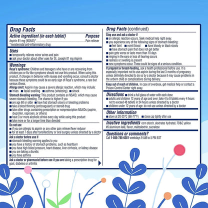 St. Joseph Orange Chewable 81mg Aspirin, 36 Tablets (Pack of 3) - PrimeBioHealth - canada supplements