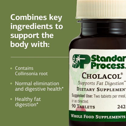 Standard Process Inc. Cholacol - Gallbladder Support Supplement - Fat Digestion Supplement for Digestive Health & Bile Support - PrimeBioHealth - canada supplements