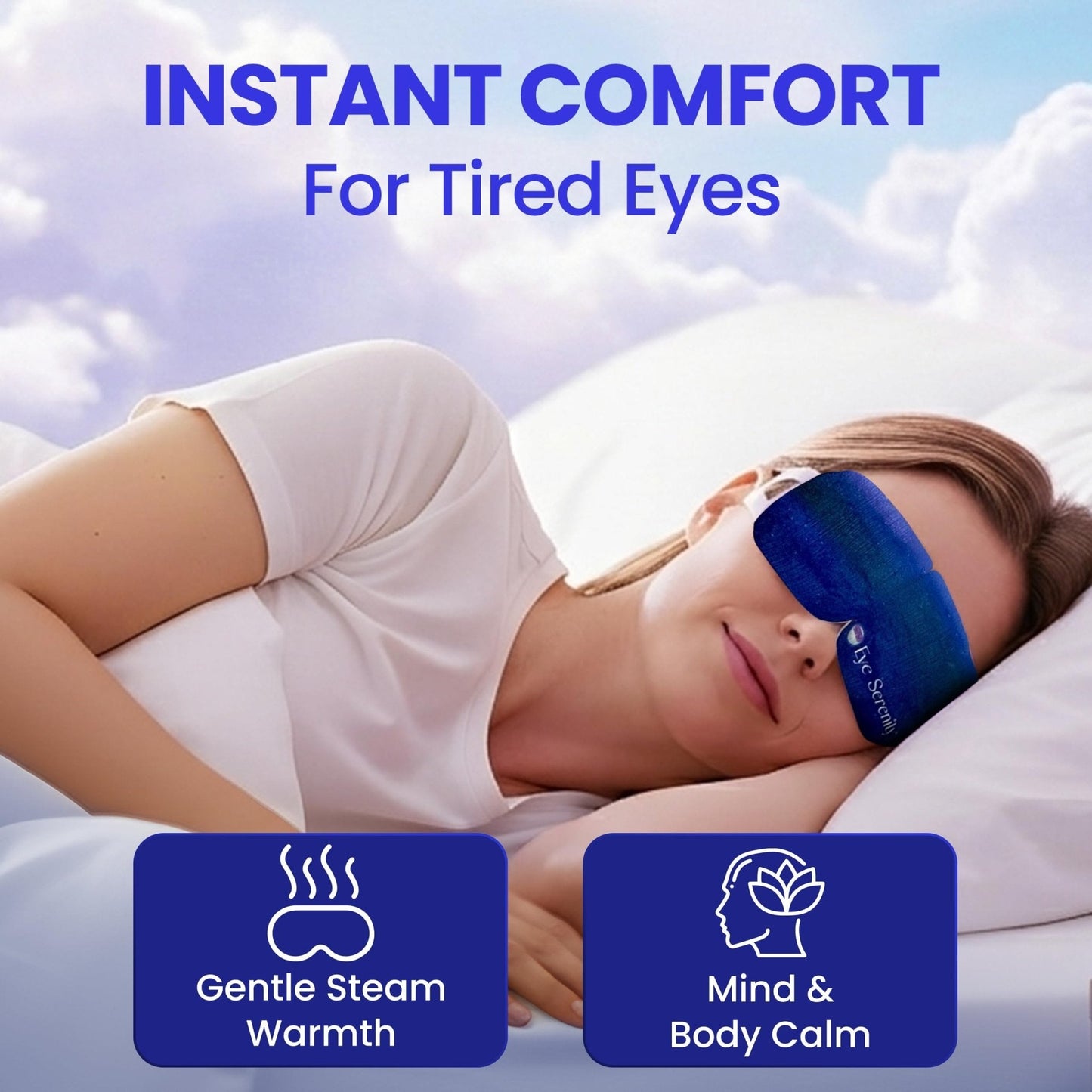 Steam Eye Mask, Self Heating Warm Compress for Dry Eyes I Heated Fast Relief for Stye, Puffy Sensitive Eyes, Moist Heat, Easter Basket Stuffers - PrimeBioHealth - canada supplements