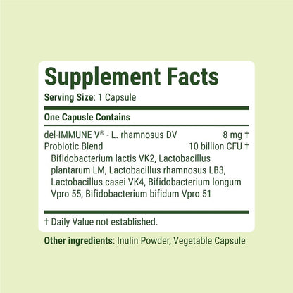 Stellar Biotics - Delpro Probiotic (+ Del-Immune V & Prebiotic Blend) Promotes Optimal Gut Health, Digestion, Immune Support & Mood (60 Capsules) - PrimeBioHealth - canada supplements