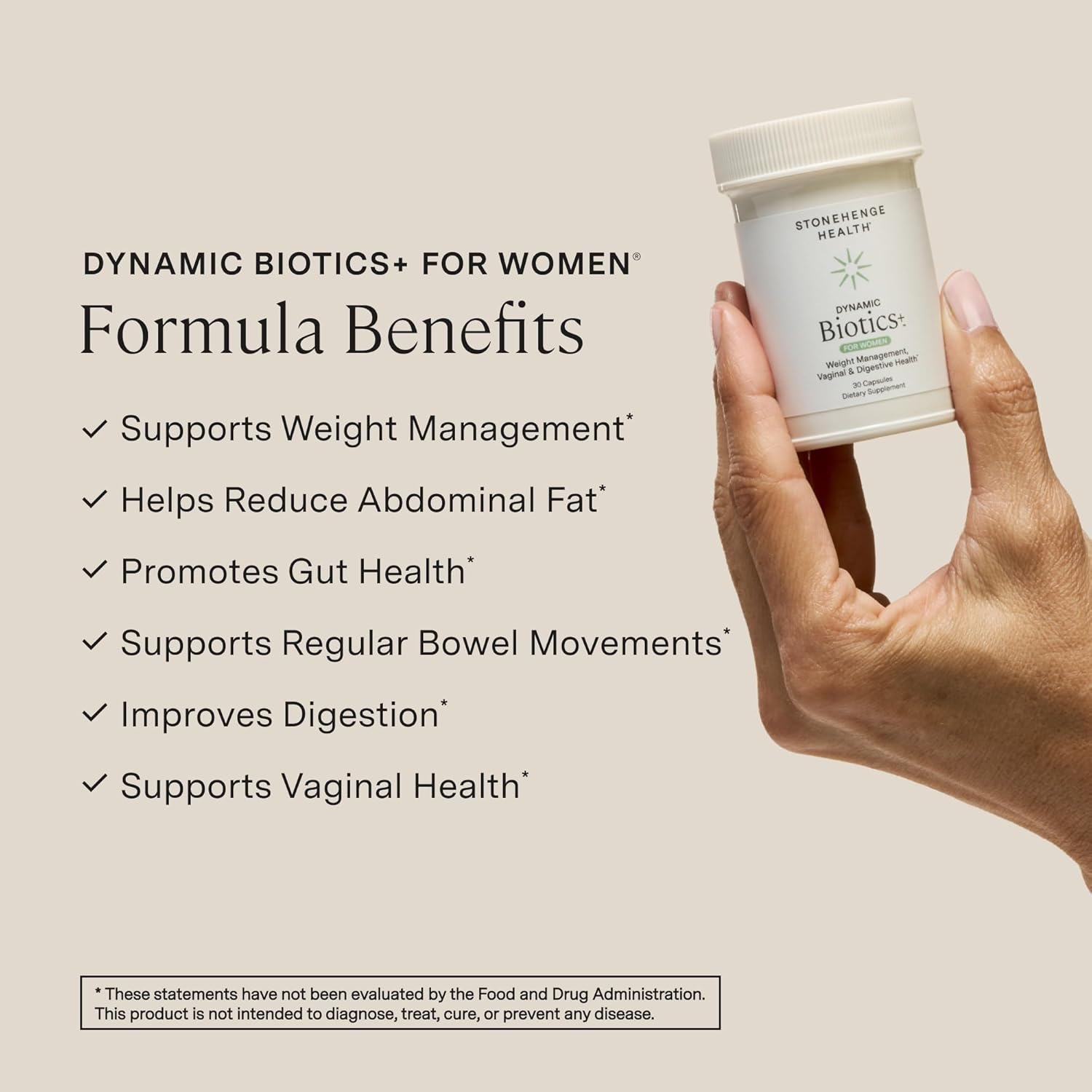 Stonehenge Health Dynamic Biotics+ for Women + Dynamic Biotics Probiotics Bundle Supplements to Support Digestive & Feminine Health - PrimeBioHealth - canada supplements
