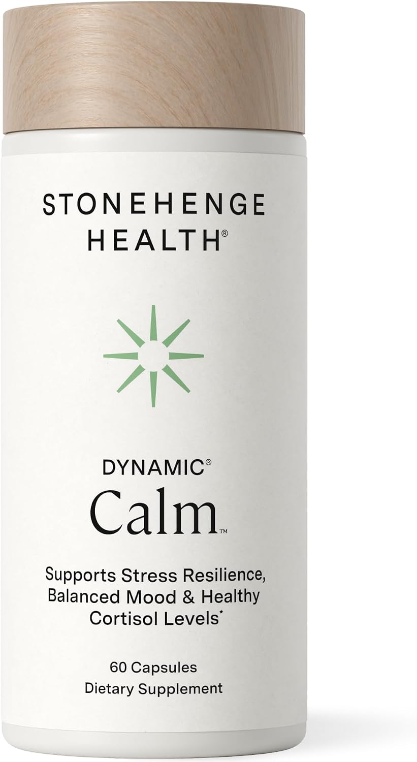 Stonehenge Health Dynamic Calm - 600mg KSM-66 Ashwagandha with L-theanine, Rhodiola Rosea, Holy Basil, and Magnesium Glycinate, Daily Stress and Mood Support, Non-GMO, 60 Vegetarian Capsules - PrimeBioHealth - canada supplements