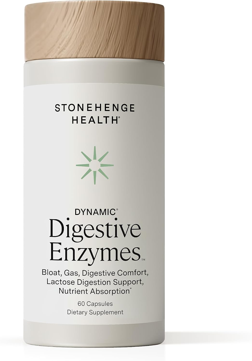 Stonehenge Health Dynamic Digestive Enzymes – 18 Enzymes with (Protease, Lipase, Amylase, Lactase) + Zinc & Vitamin K1 + Gas & Bloating Support – 60 Capsules - PrimeBioHealth - canada supplements