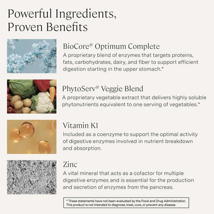 Stonehenge Health Dynamic Digestive Enzymes – 18 Enzymes with (Protease, Lipase, Amylase, Lactase) + Zinc & Vitamin K1 + Gas & Bloating Support – 60 Capsules - PrimeBioHealth - canada supplements