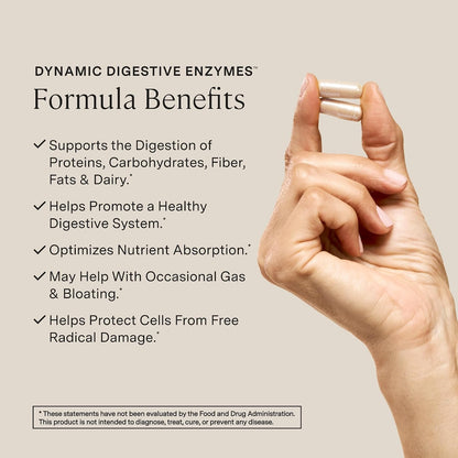 Stonehenge Health Dynamic Digestive Enzymes – 18 Enzymes with (Protease, Lipase, Amylase, Lactase) + Zinc & Vitamin K1 + Gas & Bloating Support – 60 Capsules - PrimeBioHealth - canada supplements