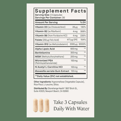 Stonehenge Health Dynamic Joint & Dynamic Nerve Bundle Supplements Supports: Joint Discomfort, Stiffness, Support Comfort, Tingling, Numbness, Burning, Joint Health - PrimeBioHealth - canada supplements