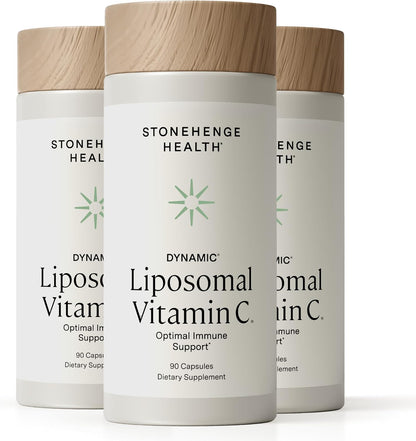 Stonehenge Health Dynamic Liposomal Vitamin C 1500mg - 90 Capsules - Advanced Formula - Phospholipids sourced from Non-GMO Sunflower, Supports Healthy Immune System (Pack of 3) - PrimeBioHealth - canada supplements