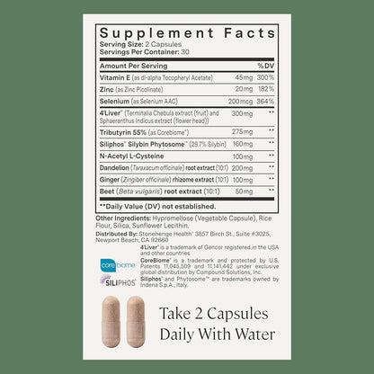 Stonehenge Health Dynamic Liver – Siliphos Milk Thistle Formula – Liver Support & Antioxidant Support, Gut-Liver Axis, Selenium, Zinc, Vitamin E, Ginger, Beetroot Extract Non-GMO, 60 Veg Caps (2 Pack) - PrimeBioHealth - canada supplements