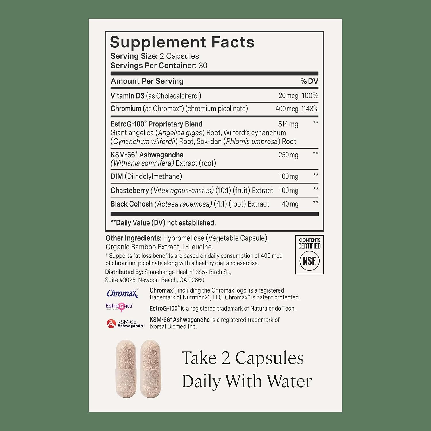 Stonehenge Health for Women Menopause Support for Peri + Menopause + Post - Mood, Energy, Stress, Hot Flashes, Night Sweats, Sleep & Cortisol, Chromax Chromium, Vitamin D3, KSM-66 Ashwagandha (3 Pack) - PrimeBioHealth - canada supplements