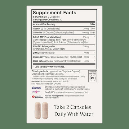 Stonehenge Health for Women Menopause Support for Peri + Menopause + Post - Mood, Energy, Stress, Hot Flashes, Night Sweats, Sleep & Cortisol, Chromax Chromium, Vitamin D3, KSM-66 Ashwagandha - PrimeBioHealth - canada supplements