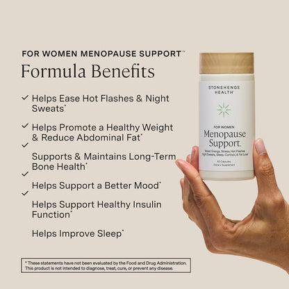 Stonehenge Health for Women Menopause Support for Peri + Menopause + Post - Mood, Energy, Stress, Hot Flashes, Night Sweats, Sleep & Cortisol, Chromax Chromium, Vitamin D3, KSM-66 Ashwagandha (3 Pack) - PrimeBioHealth - canada supplements