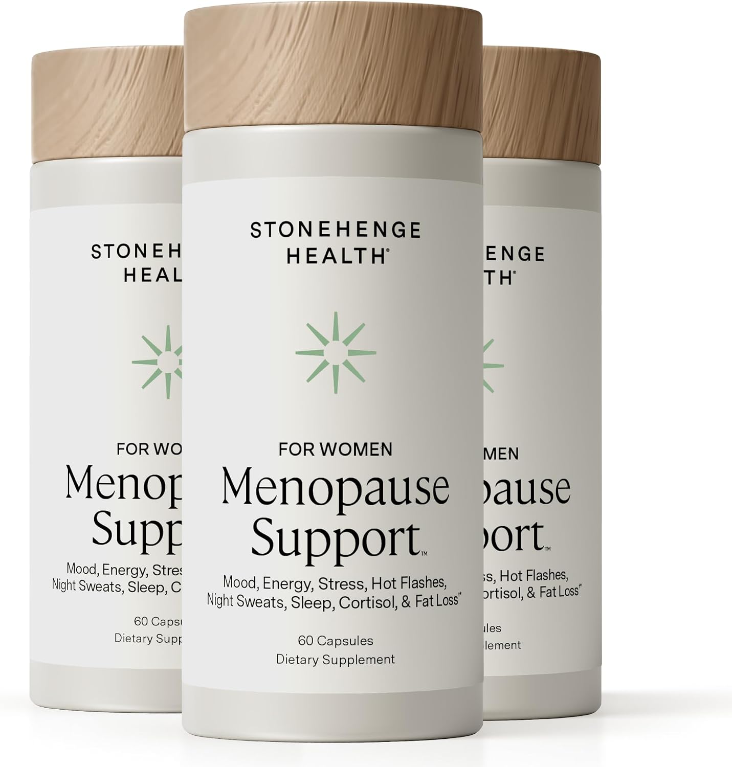 Stonehenge Health for Women Menopause Support for Peri + Menopause + Post - Mood, Energy, Stress, Hot Flashes, Night Sweats, Sleep & Cortisol, Chromax Chromium, Vitamin D3, KSM-66 Ashwagandha (3 Pack) - PrimeBioHealth - canada supplements