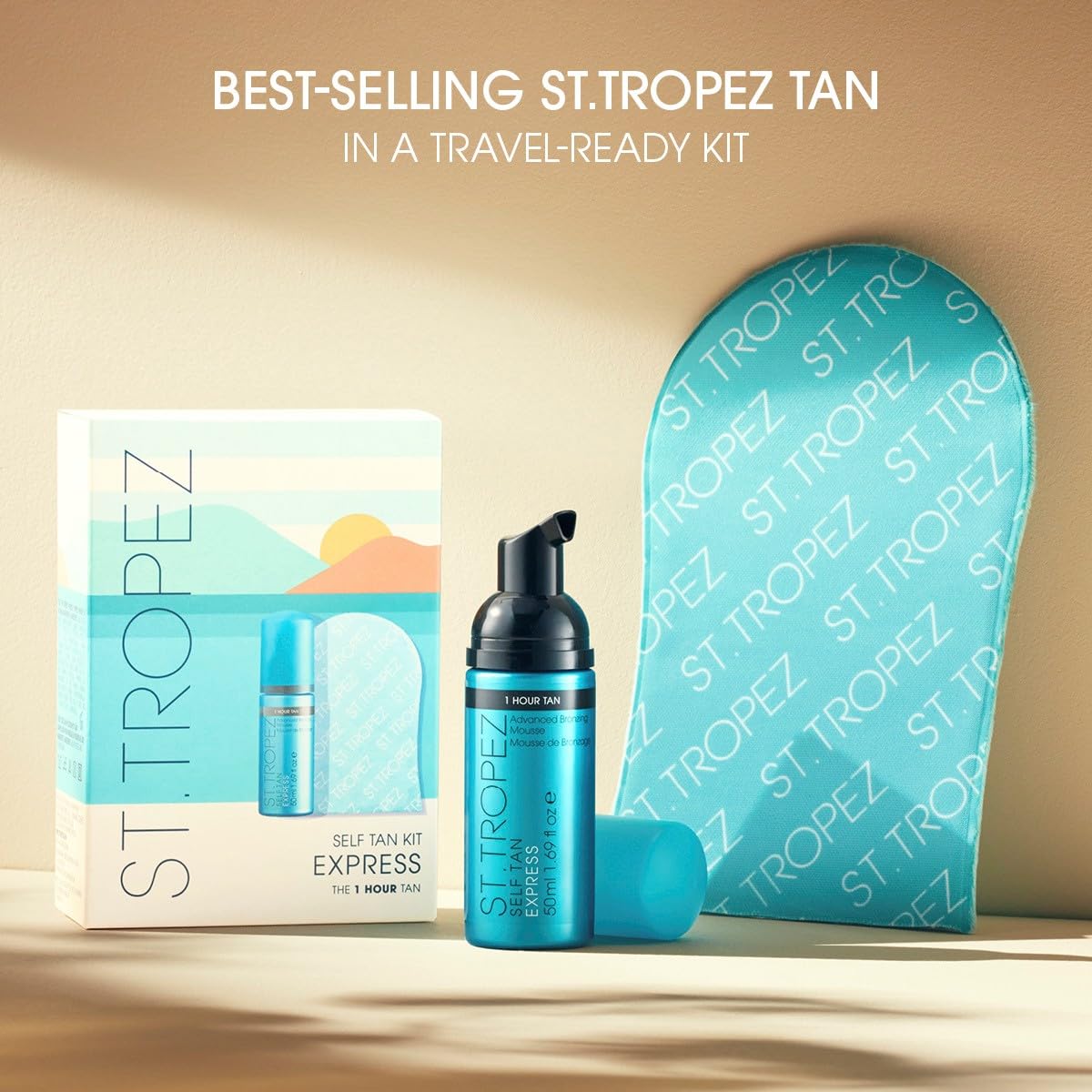 St.Tropez Self Tan Express Mini Kit: Travel-Sized Light/Medium/Dark 1-3 Hour Express Mousse and Tanning Applicator Mitt - PrimeBioHealth - canada supplements