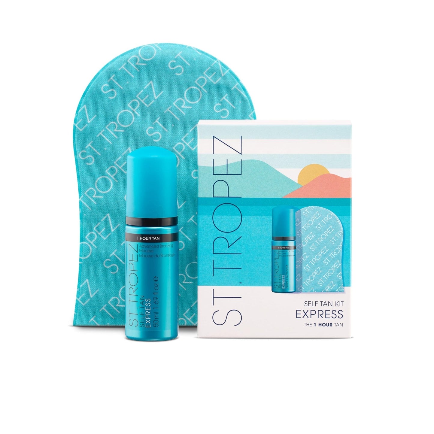 St.Tropez Self Tan Express Mini Kit: Travel-Sized Light/Medium/Dark 1-3 Hour Express Mousse and Tanning Applicator Mitt - PrimeBioHealth - canada supplements