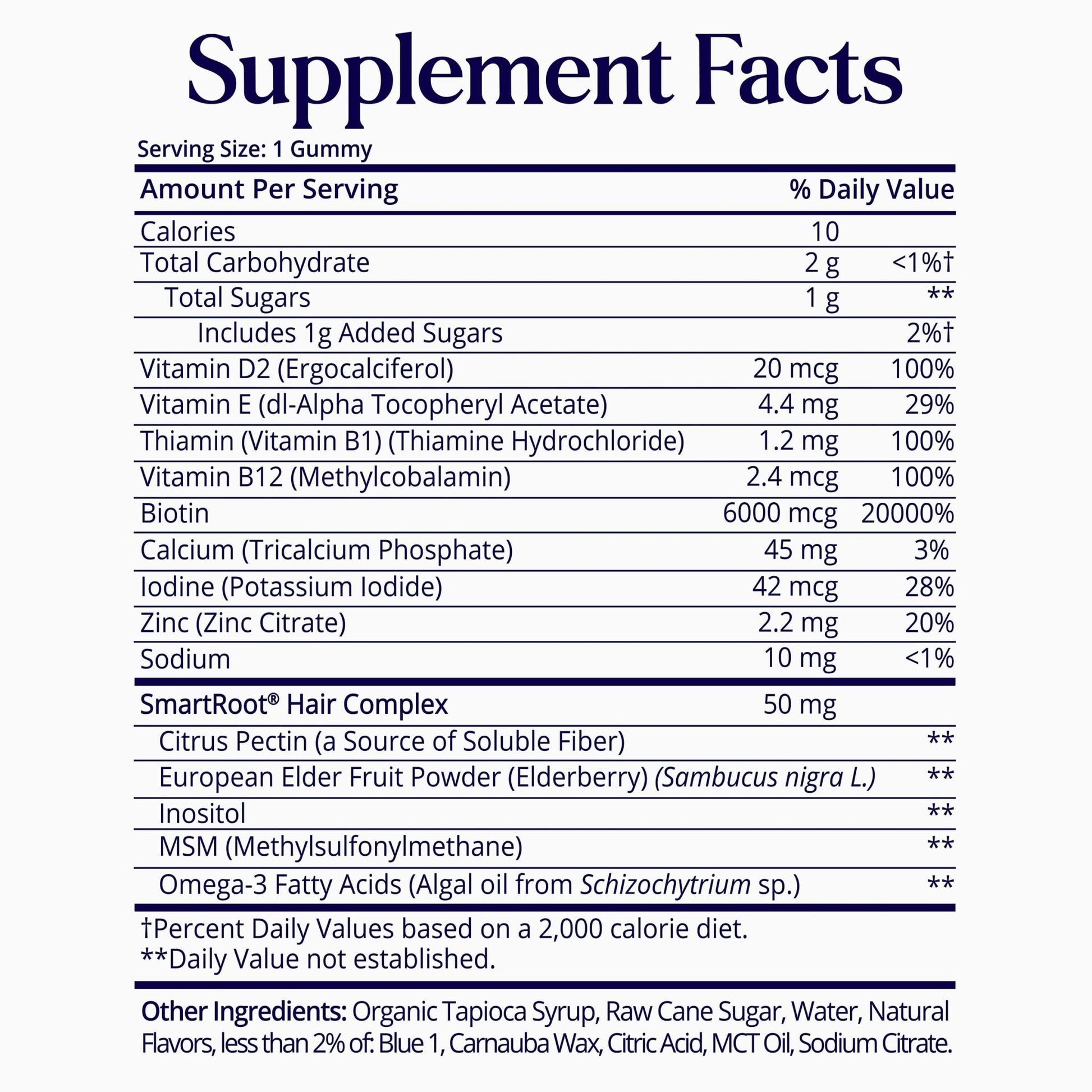 Sugarbear Hair Vitamin Gummy 2 Month Supply Extra Strength Biotin 6000mcg, Growth for Men & Women, Vegan Vitamin B12, MSM, Inositol, Omega 3, Elderberry, Certified Kosher, Halal, Cruelty-Free - PrimeBioHealth - canada supplements