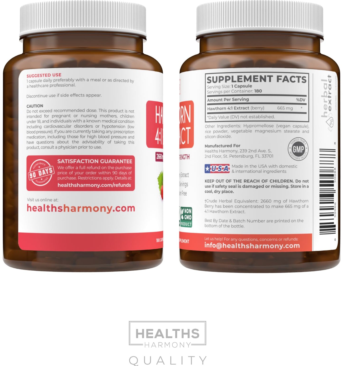 Super Potent Hawthorn Berry Extract Capsules - Hawthorn Berry Supplement Made from Extra Strength Concentrate to Support Heart and Digestive Health - Vegan Non-GMO & Gluten Free (4 Month Supply) - PrimeBioHealth - canada supplements