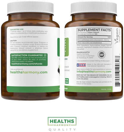 Super Strength Olive Leaf Extract Capsules - Vegan Non-GMO 750mg Olive Extract with 20% Oleuropein Antioxidant Supplement for Immunity Skin and Heart Health Support - Made in The USA (2 Month Supply) - PrimeBioHealth - canada supplements