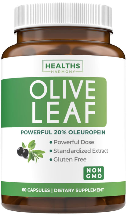 Super Strength Olive Leaf Extract Capsules - Vegan Non-GMO 750mg Olive Extract with 20% Oleuropein Antioxidant Supplement for Immunity Skin and Heart Health Support - Made in The USA (2 Month Supply) - PrimeBioHealth - canada supplements