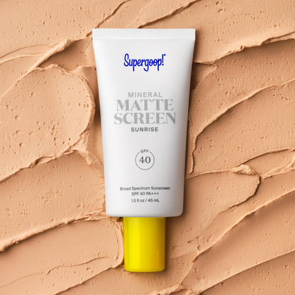 Supergoop! Mineral Mattescreen (SPF 40) - 45 mL - Mineral, Oil-Free Broad Spectrum Sunscreen - Smooths Skin’s Appearance - PrimeBioHealth - canada supplements