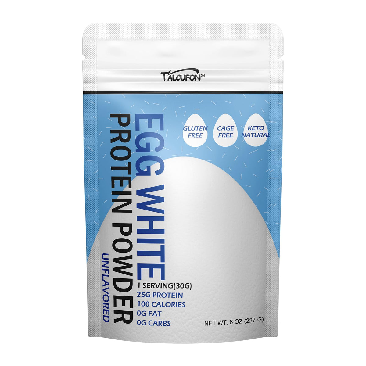 Talcufon Egg White Protein Powder 8 Oz Pasteurized No Additives, High Protein, Gluten-Free Ideal for Baking and Cooking, Unflavored 227G - PrimeBioHealth - canada supplements