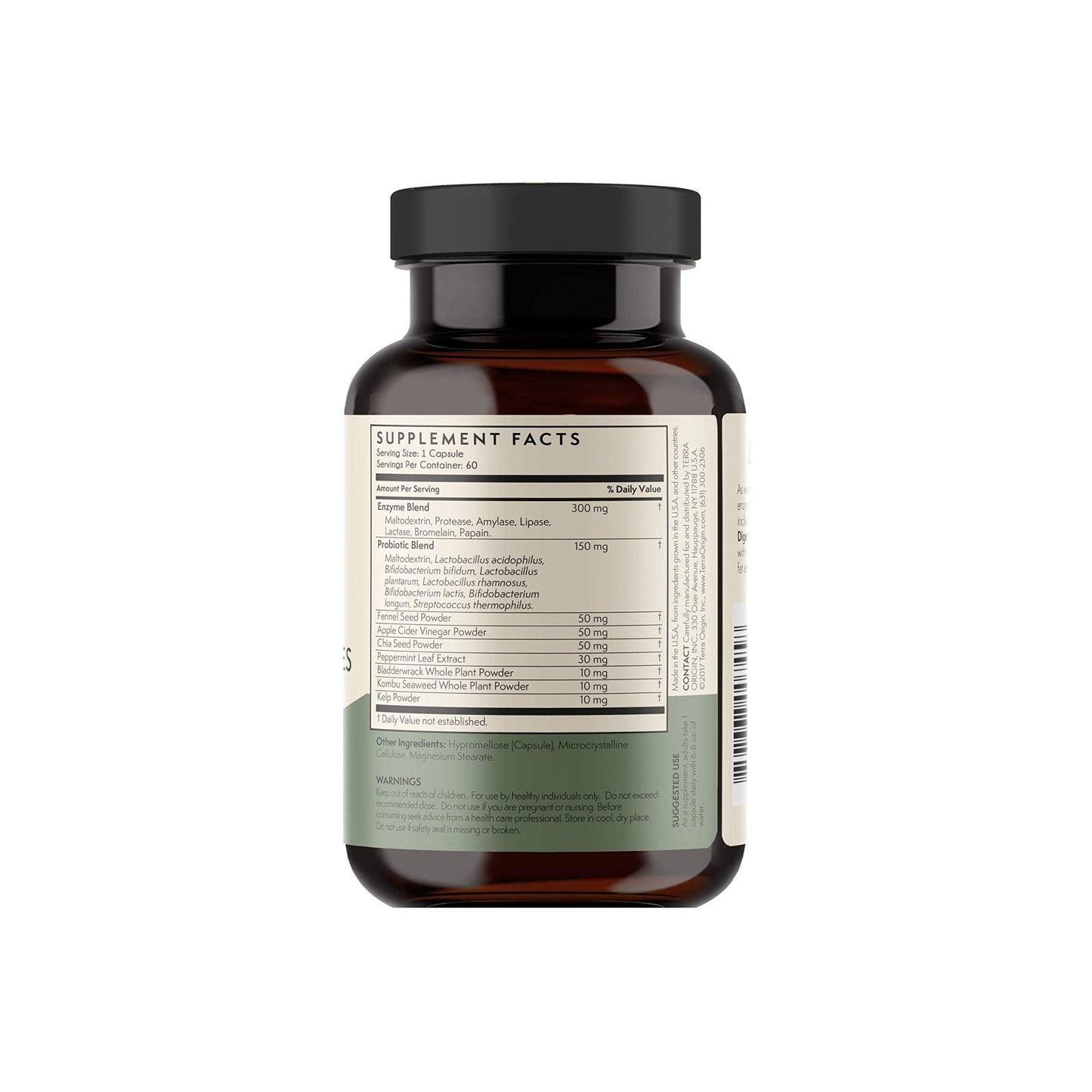 TERRA ORIGIN Digestive Enzymes with Probiotics & Prebiotics | 60 Capsules | Supports Digestive Gut Health | Non GMO, Gluten Free, - PrimeBioHealth - canada supplements