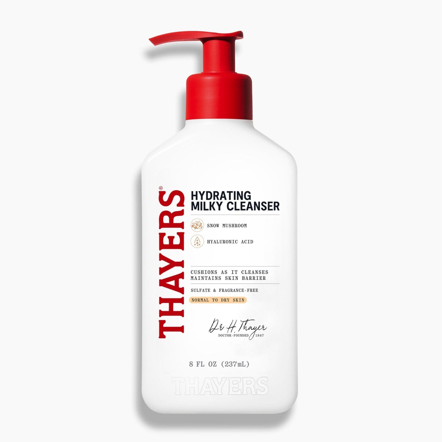 Thayers Milky Hydrating Face Cleanser with Snow Mushroom and Hyaluronic Acid, Dermatologist Recommended Gentle Facial Wash and Hydrating Skincare - PrimeBioHealth - canada supplements