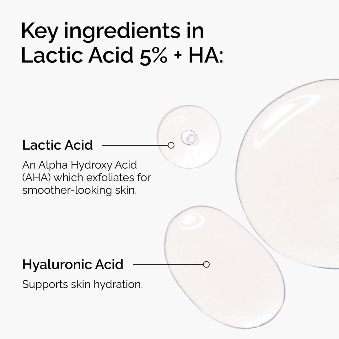 The Ordinary Lactic Acid 5% + Hyaluronic Acid 2%, Gentle Exfoliating Serum for Smoother Skin, 1 Fl Oz - PrimeBioHealth - canada supplements