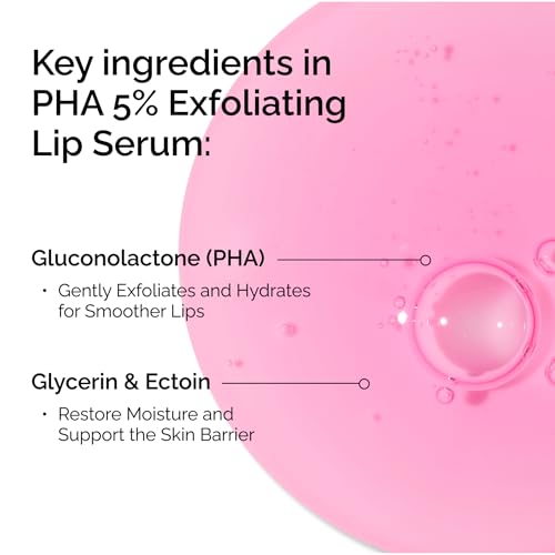 The Ordinary PHA 5% Exfoliating Lip Serum, Hydrating Overnight Lip Exfoliator Treatment, 0.5 Fl Oz - PrimeBioHealth - canada supplements