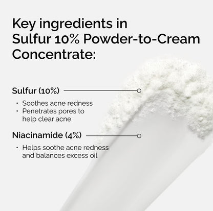 The Ordinary Sulfur 10% Powder-to-Cream Acne Spot Treatment Concentrate, Reduces Pimple Size and Zit Redness, 0.18 Oz - PrimeBioHealth - canada supplements