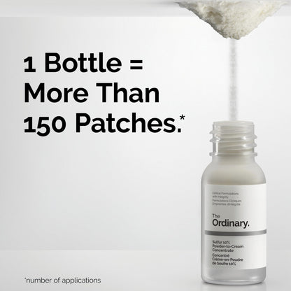 The Ordinary Sulfur 10% Powder-to-Cream Acne Spot Treatment Concentrate, Reduces Pimple Size and Zit Redness, 0.18 Oz - PrimeBioHealth - canada supplements