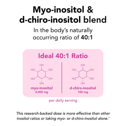 Theralogix Ovasitol Inositol Powder - 90-Day Supply - Myo-Inositol & D-Chiro Inositol for Hormone Balance & Ovarian Function Support - NSF Certified - 400 g (180 Servings) - PrimeBioHealth - canada supplements