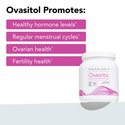 Theralogix Ovasitol Inositol Powder - 90-Day Supply - Myo-Inositol & D-Chiro Inositol for Hormone Balance & Ovarian Function Support - NSF Certified - 400 g (180 Servings) - PrimeBioHealth - canada supplements