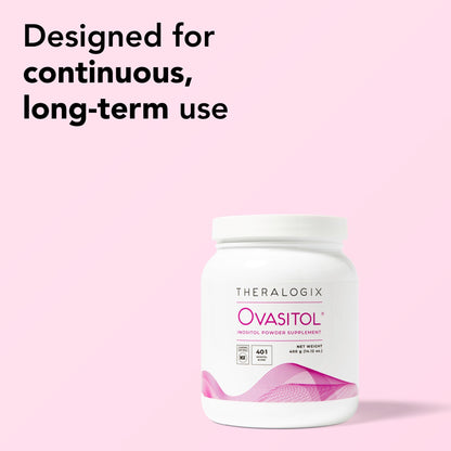 Theralogix Ovasitol Inositol Powder - 90-Day Supply - Myo-Inositol & D-Chiro Inositol for Hormone Balance & Ovarian Function Support - NSF Certified - 400 g (180 Servings) - PrimeBioHealth - canada supplements