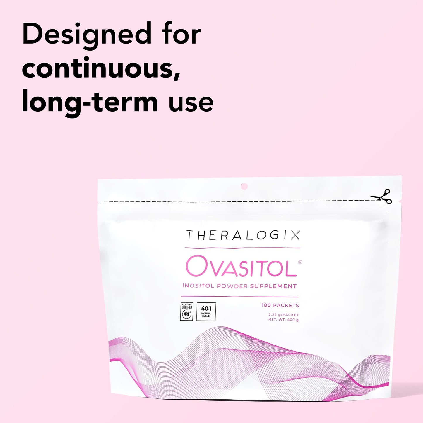 Theralogix Ovasitol Inositol Powder Packets - 90-Day Supply - Myo-Inositol & D-Chiro Inositol for Hormone Balance & Ovarian Function Support - PrimeBioHealth - canada supplements