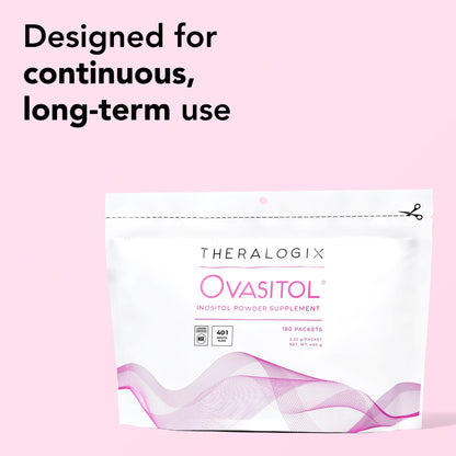 Theralogix Ovasitol Inositol Powder Packets - 90-Day Supply - Myo-Inositol & D-Chiro Inositol for Hormone Balance & Ovarian Function Support - PrimeBioHealth - canada supplements