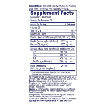 TheraTears Omega 3 Supplement, 1200mg, 90 ct (Pack of 1) - PrimeBioHealth - canada supplements