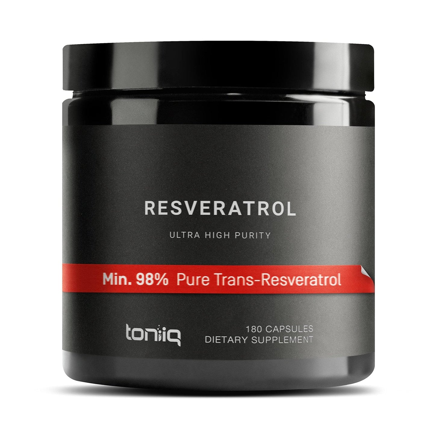 Toniiq Ultra High Purity Resveratrol Capsules - 98% Trans-Resveratrol - Highly Purified and Bioavailable - 180 Caps Reservatrol Supplement - PrimeBioHealth - canada supplements