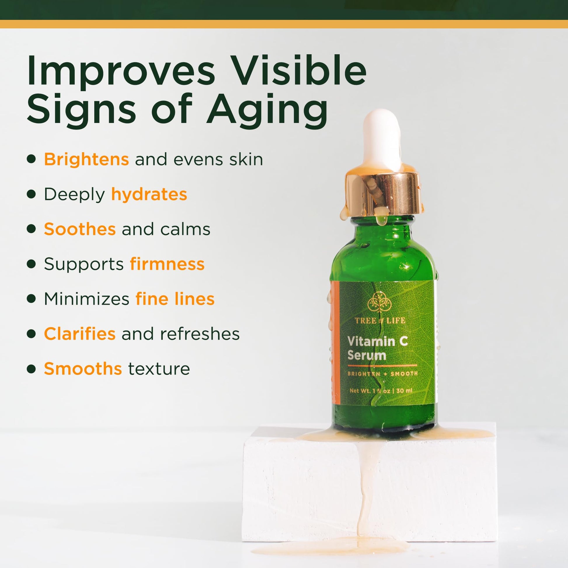 Tree of Life Beauty Vitamin C Skin Care Set, Skin Brightening Face Oil for Dark and Age Spots, Facial Serums - PrimeBioHealth - canada supplements