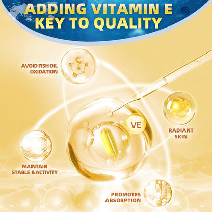 Triple Omega 3-6-9 Fish Oil 2000mg with Vitamin E - EPA & DHA Fatty Acids Supplement - Supports Heart, Brain, Eye, Joint, Skin & Immune Health - Includes Flaxseed & Borage, Non-GMO, 120 Softgels - PrimeBioHealth - canada supplements
