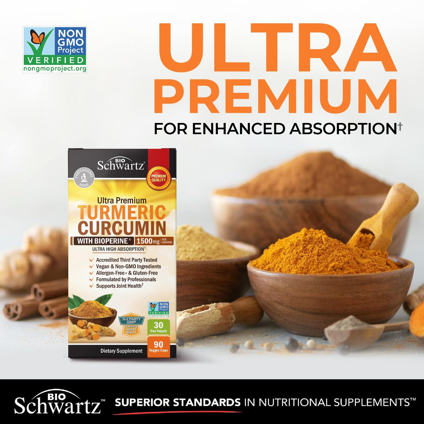 Turmeric Curcumin with Black Pepper Extract 1500mg - High Absorption Ultra Potent Turmeric Supplement with 95% Curcuminoids and BioPerine - PrimeBioHealth - canada supplements