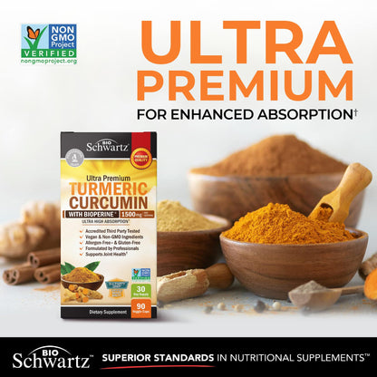 Turmeric Curcumin with Black Pepper Extract 1500mg - High Absorption Ultra Potent Turmeric Supplement with 95% Curcuminoids and BioPerine - PrimeBioHealth - canada supplements