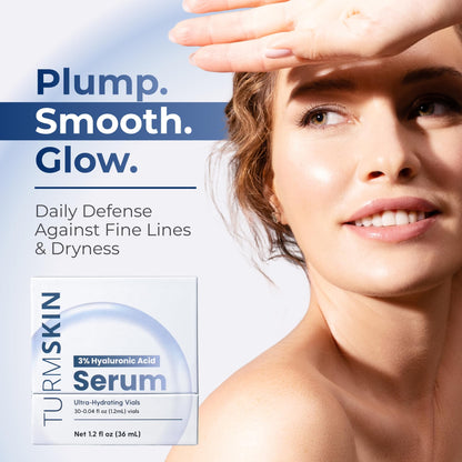 TURMSKIN® Hyaluronic Acid Serum Ampoules [ULTRA HYDRATING VIALS] - 3% Hyaluron Booster for Glass Skin & Anti Aging - 24 Hours Hydration - PrimeBioHealth - canada supplements