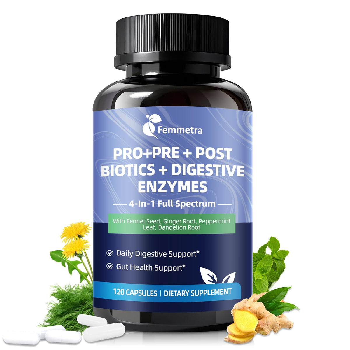 Ultra Probiotics for Women Men 200 Billion CFU - 36 Strains 14 Digestive Enzymes, 4 Anti-Bloat Herbs, 3 Prebiotic Fibers & 4 Postbiotics, Gut, Digestive, Regularity - PrimeBioHealth - canada supplements